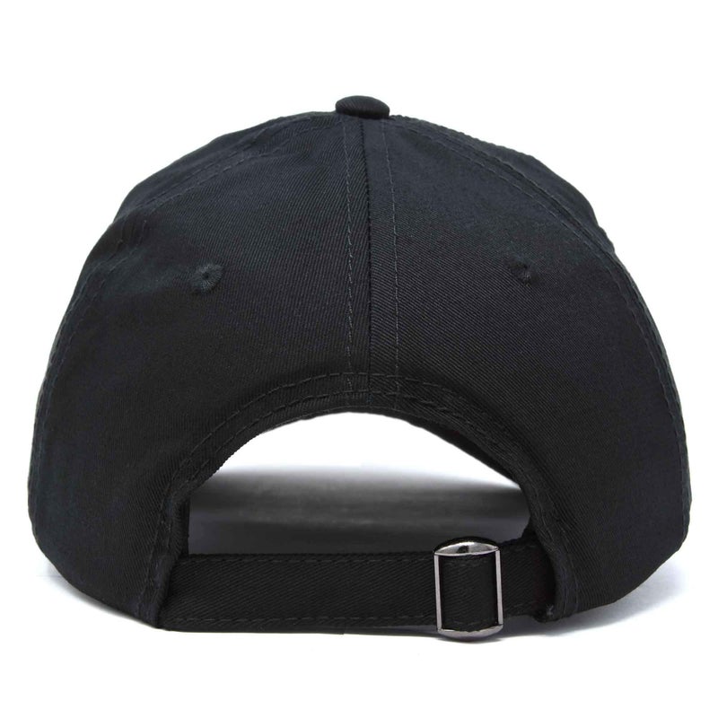 DALIX Unisex Youth Childrens Cotton Cap Adjustable Plain Hat - Unstructured (Black) - Image 3